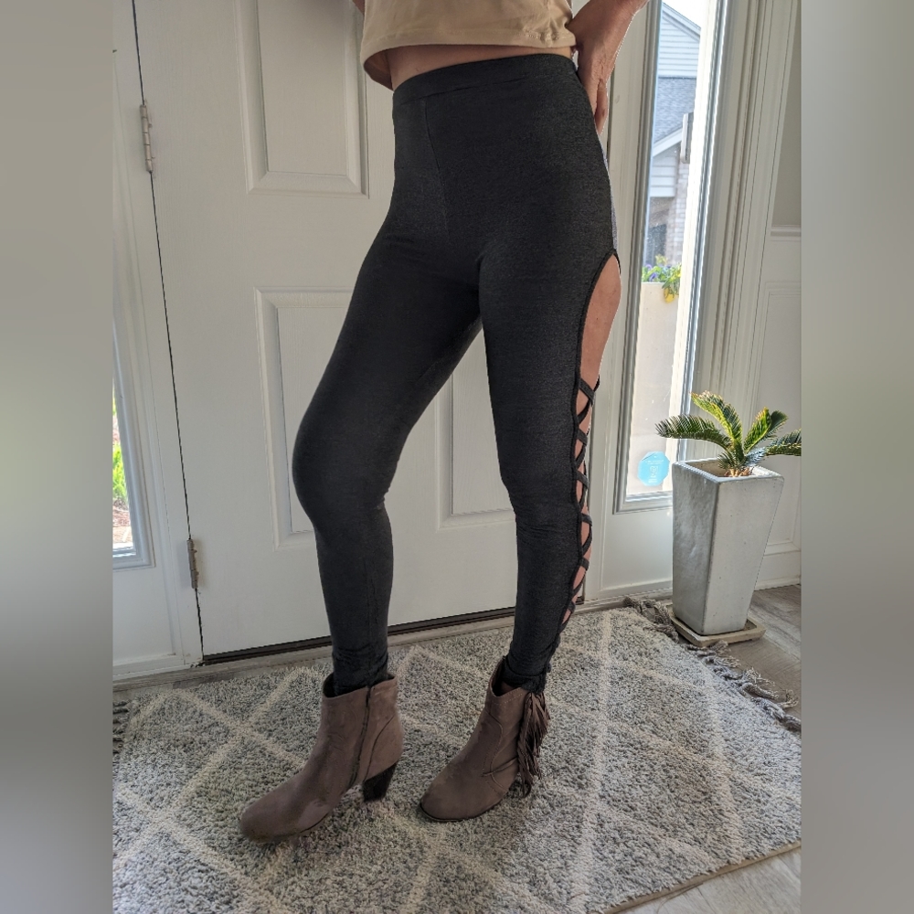Sexy Cut Out Leggings Size S High Waisted